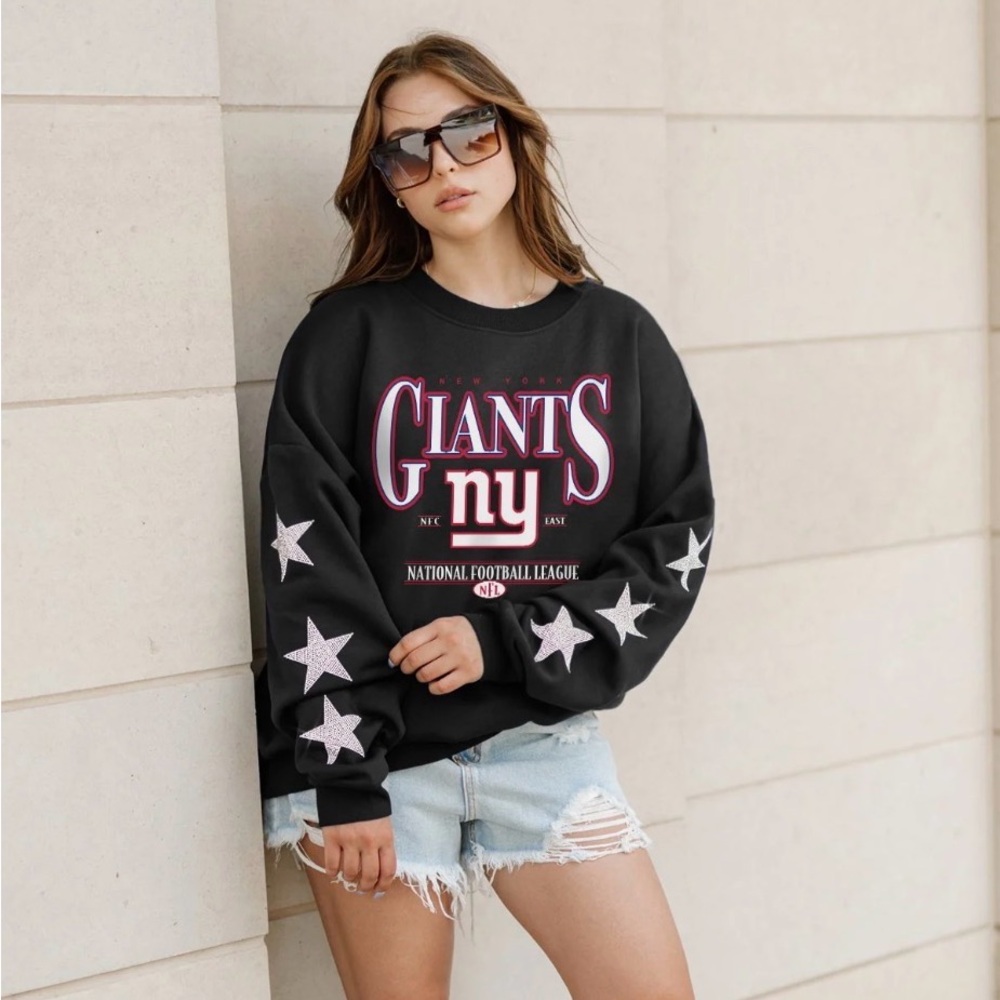 XL  women’s game day culture NFL New York Giants oversize sweatshirt NWT